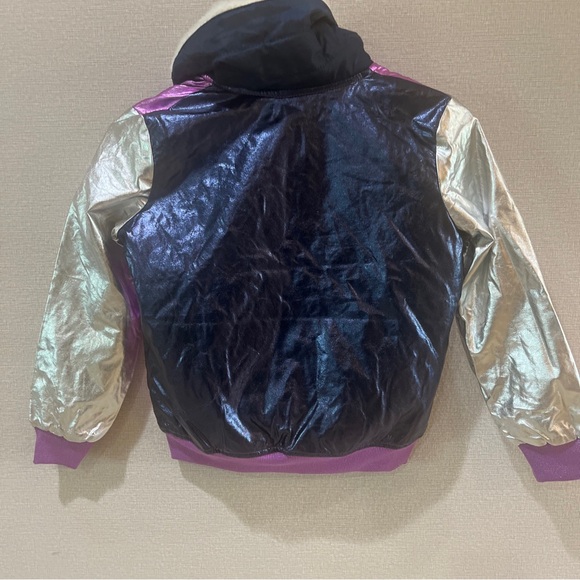 Girls Jacket 365 Kids Size 7Pink/Silver Letterman Style - Picture 5 of 11